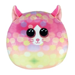 Coussin Peluche Chat rose - 40 cm